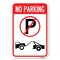 Signmission No Parking No Parking Symbol and Tow Tr Heavy-Gauge Aluminum Sign, 12" x 18", A-1218-23818 A-1218-23818 - alternate 1